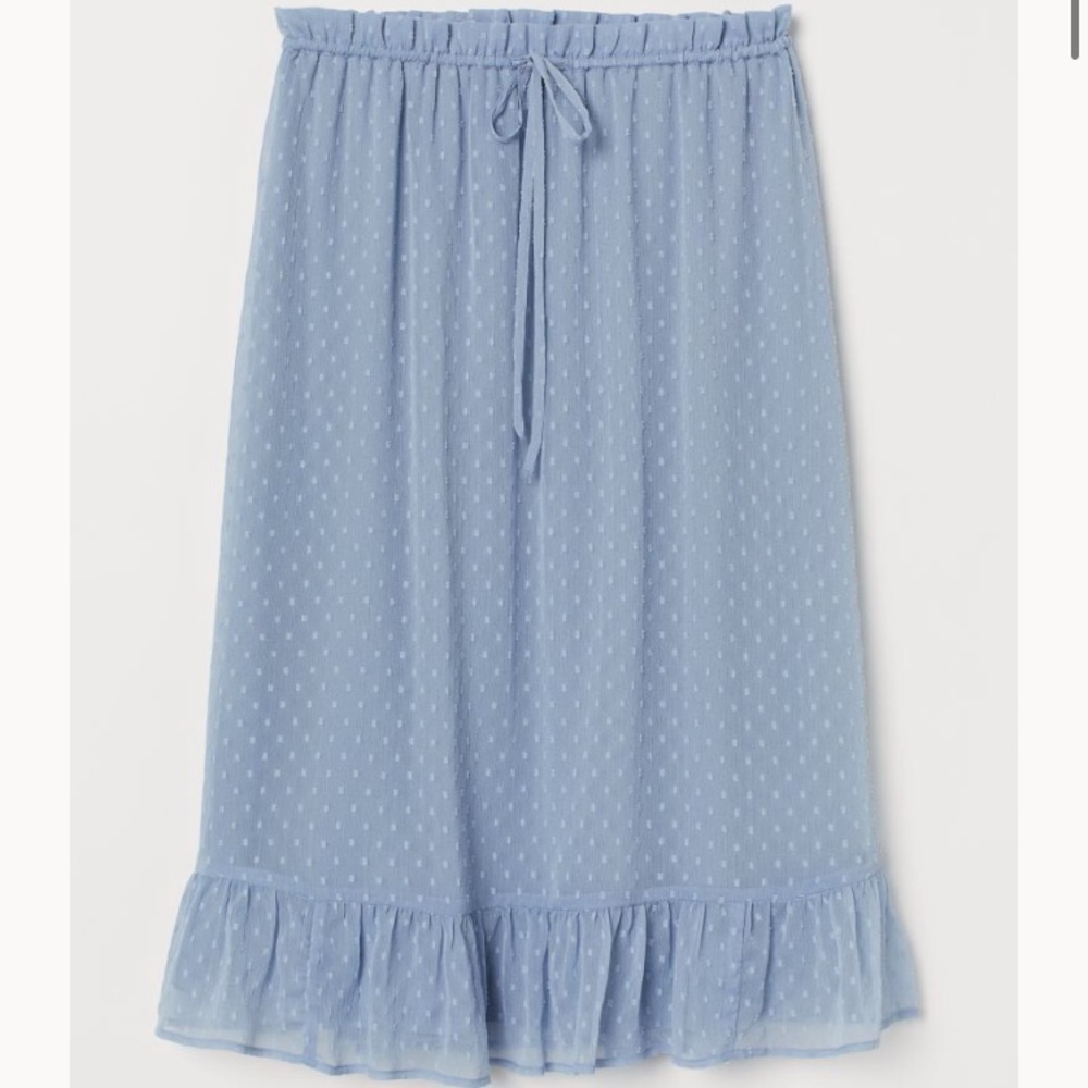 H&M Ruffled Midi Skirt with Drawstring - Picture 2 of 3